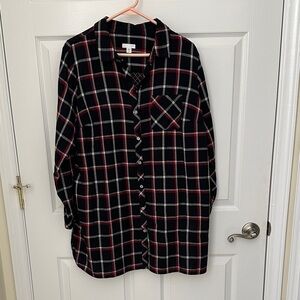 Beautiful J Jill plaid and lined cotton tunic.